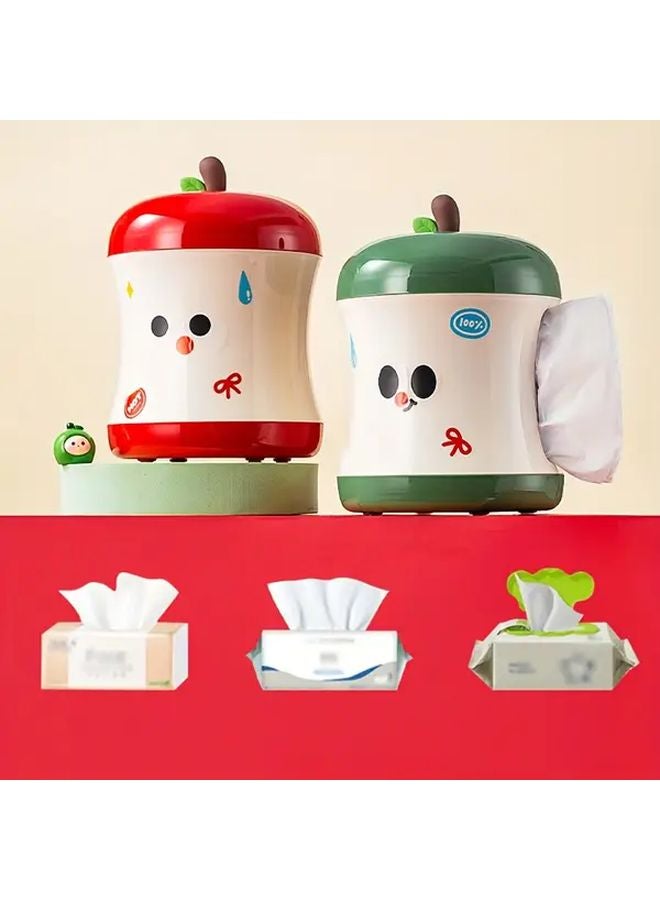 Red Apple Tissue Box Holder Desktop Napkin Organizer Holiday Christmas Decoration Gift - Image 1